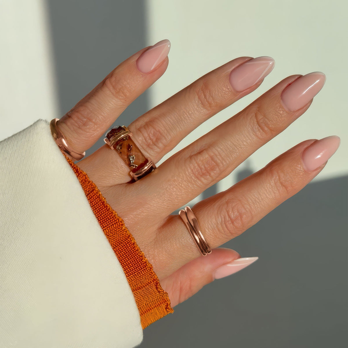 2-in-1 Resin Ring - Golden Amber
