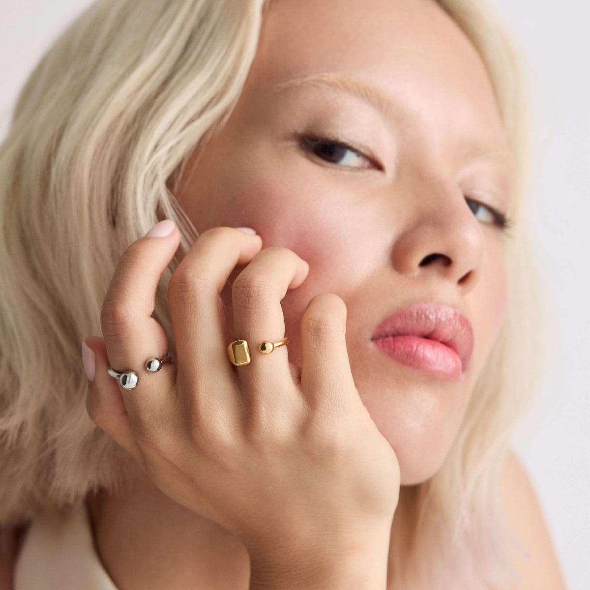 Floating Orb Signet Ring