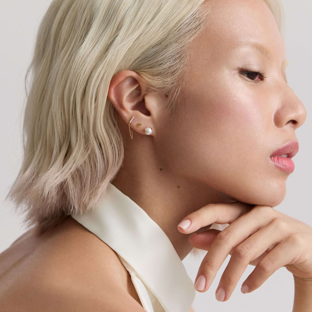 Pearl Nap Earrings, 6mm