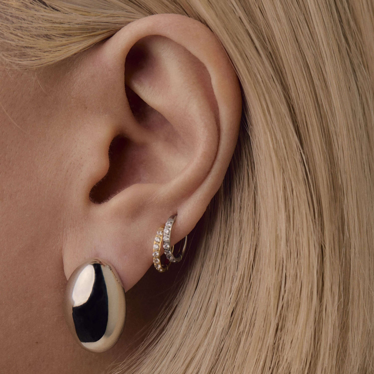 Oversized Oval Studs