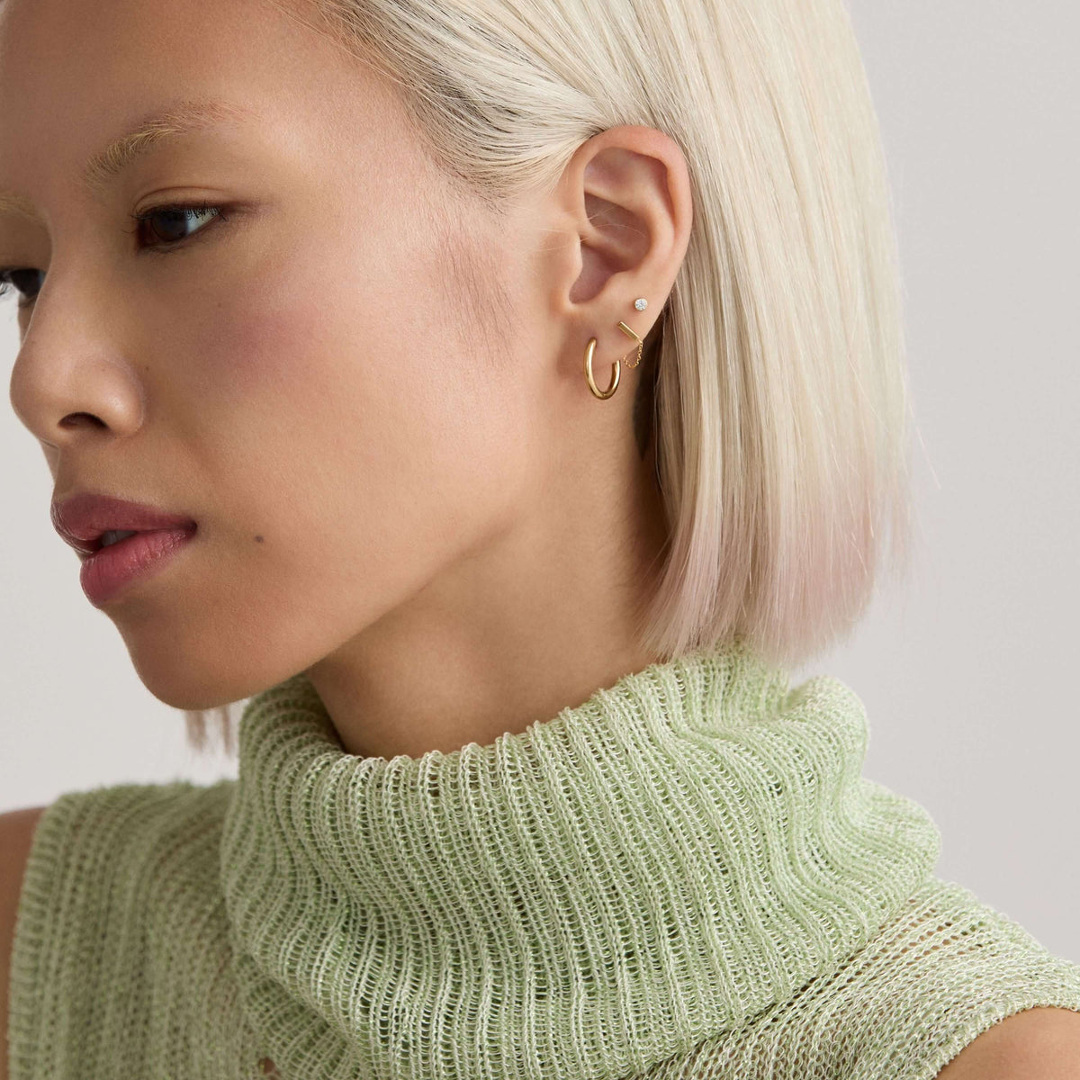 Bar Chain Nap Earrings