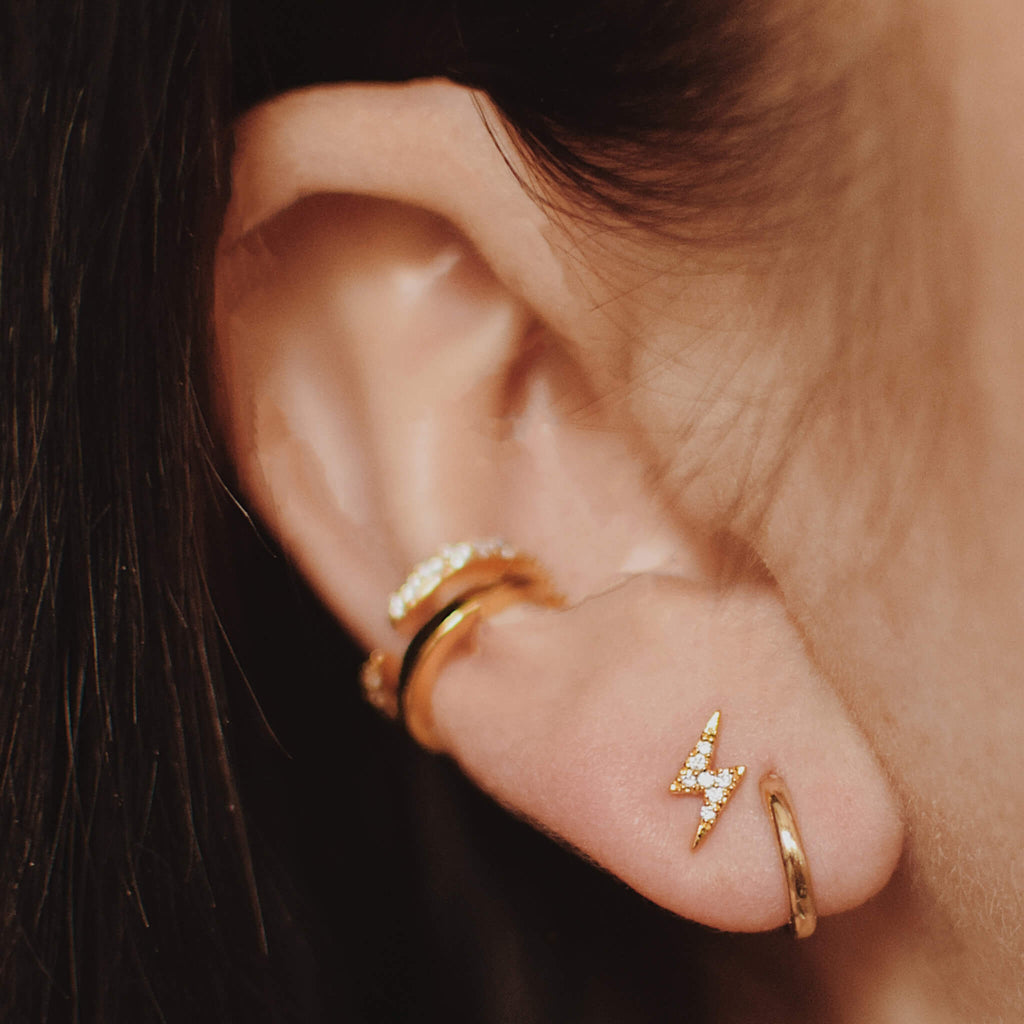 Classic Huggie Hoops in 14k Gold