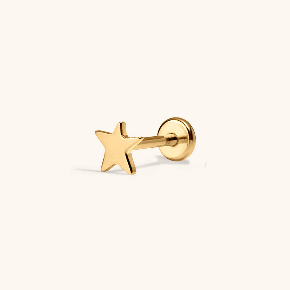 Star Push Pin Flat Back Earring