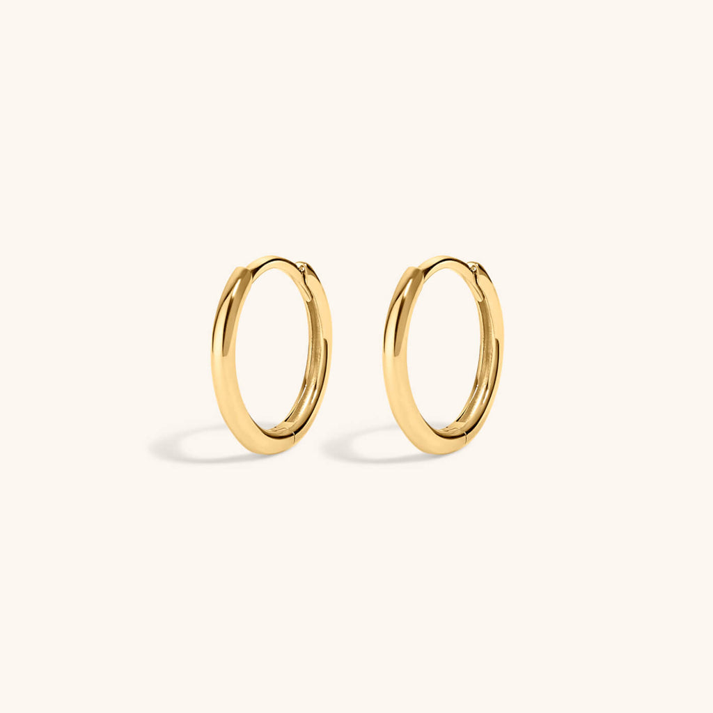 Classic Huggie Hoops in 14k Gold