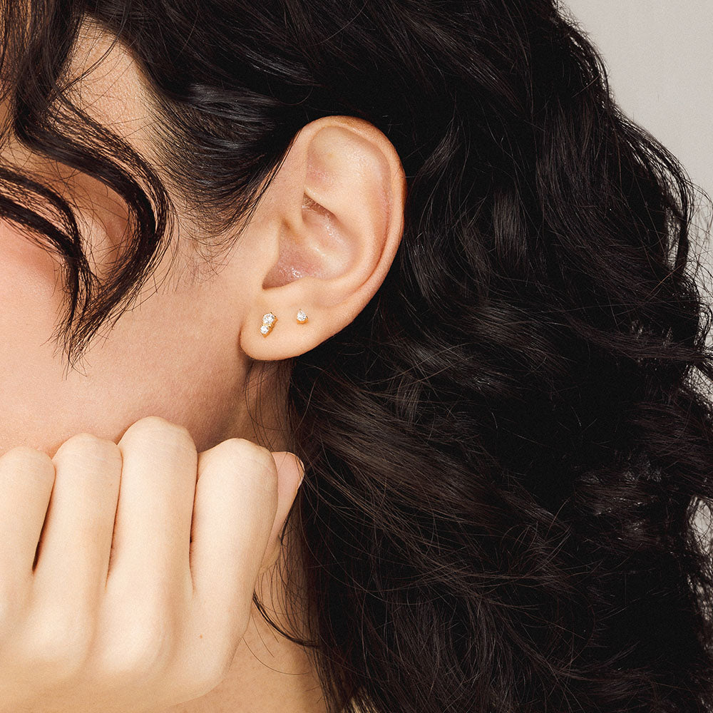 Gaia Push Pin Flat Back Earring