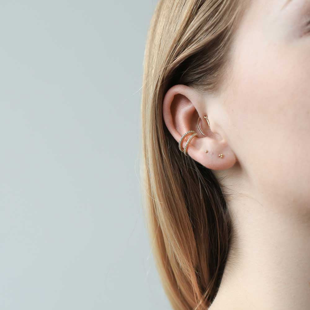 Trinity Studs in 14k Gold