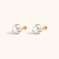 Pearl Nap Earrings, 6mm