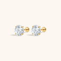 Moissanite Nap Earrings, 6mm