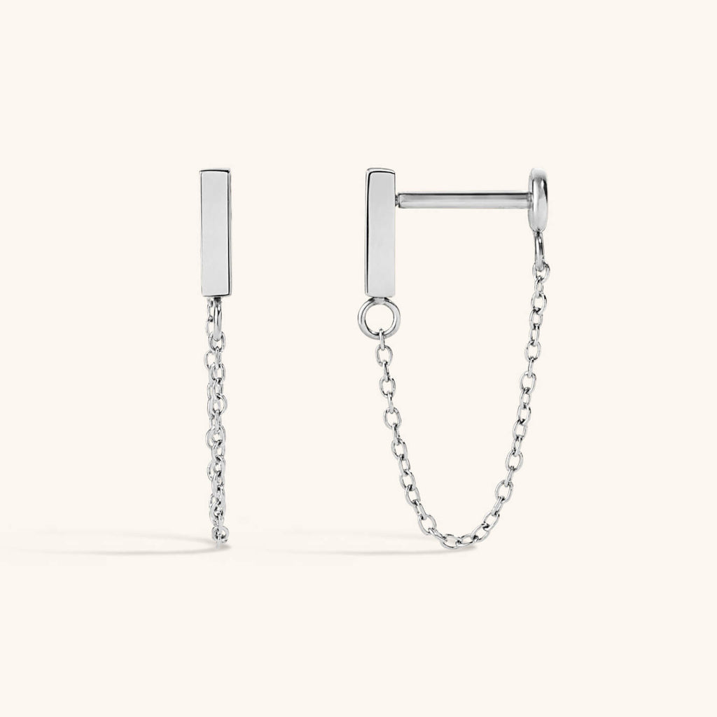Bar Chain Nap Earrings