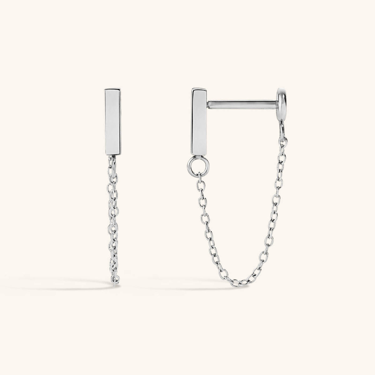 Bar Chain Nap Earrings