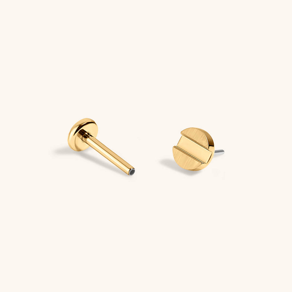 Bolt Push Pin Flat Back Earring