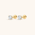 Moissanite Nap Earrings, 3mm