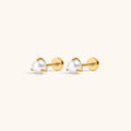 Pearl Nap Earrings, 3mm