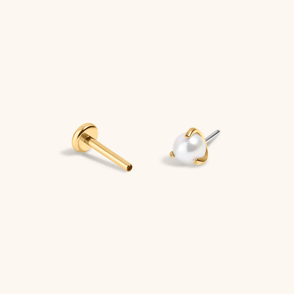 Pearl Nap Earrings, 3mm