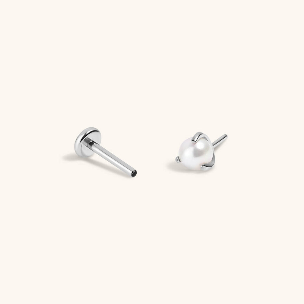 Pearl Nap Earrings, 3mm