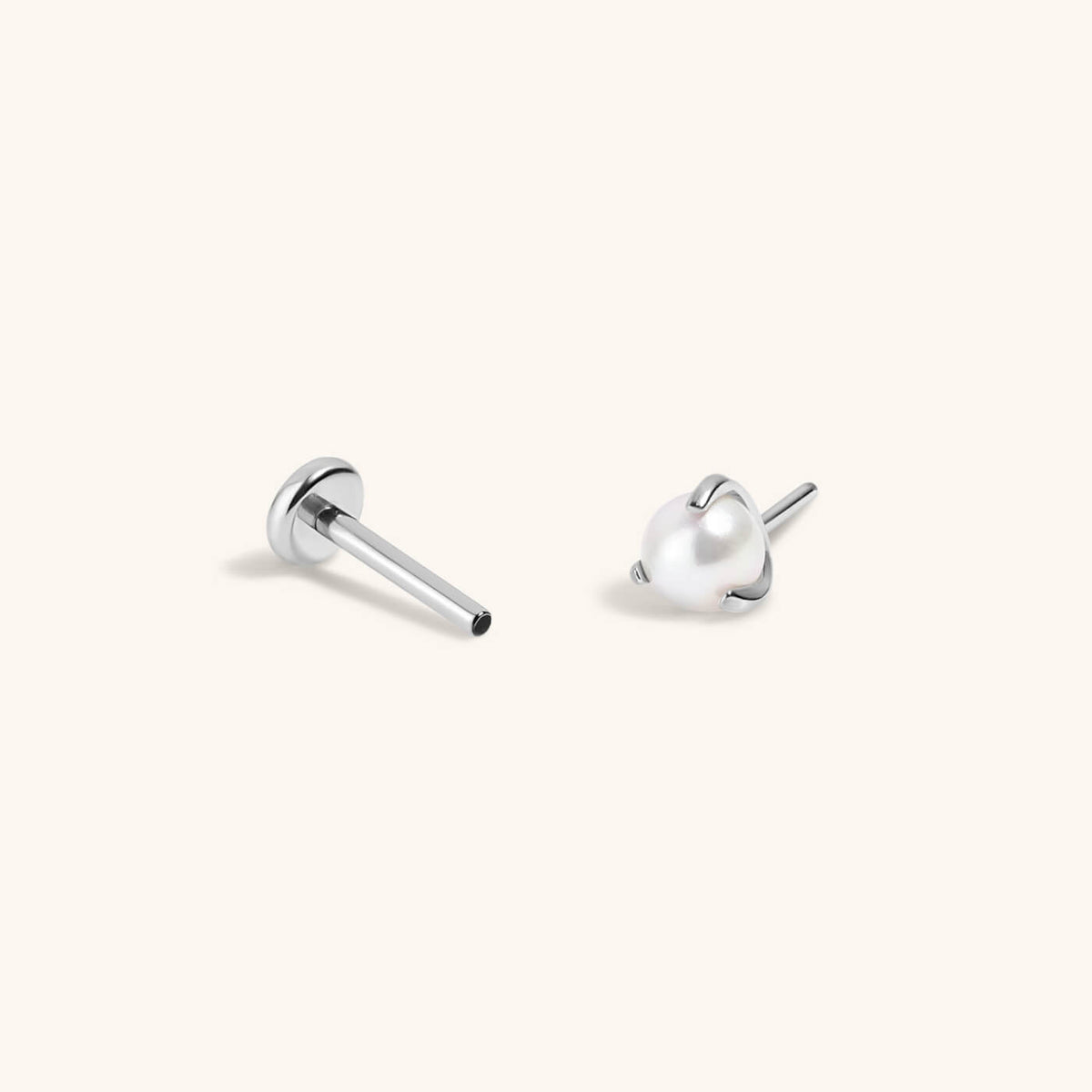 Pearl Nap Earrings, 3mm