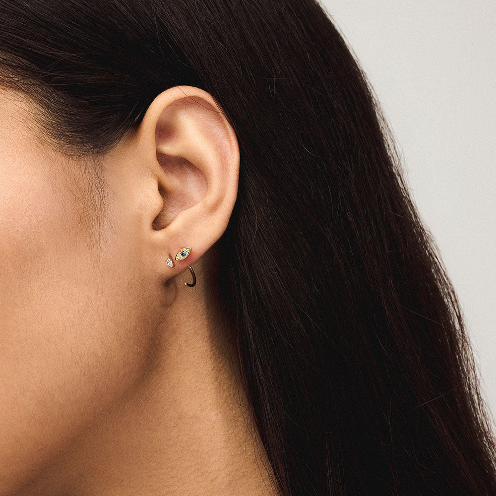 Evil Eye Push Pin Flat Back Earring