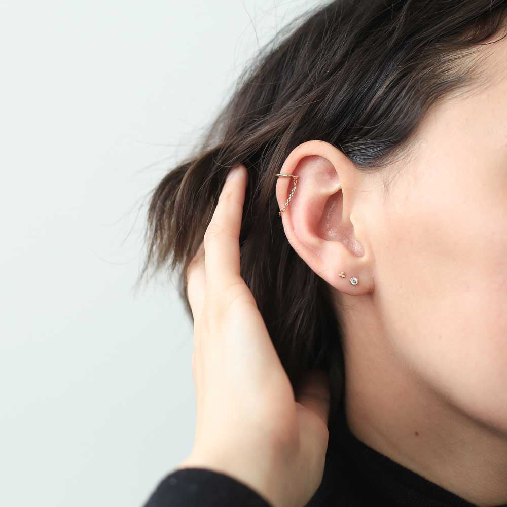 Trinity Studs in 14k Gold