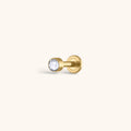 Celestial Crystal Bezel Solitaire Threaded Flat Back Earring