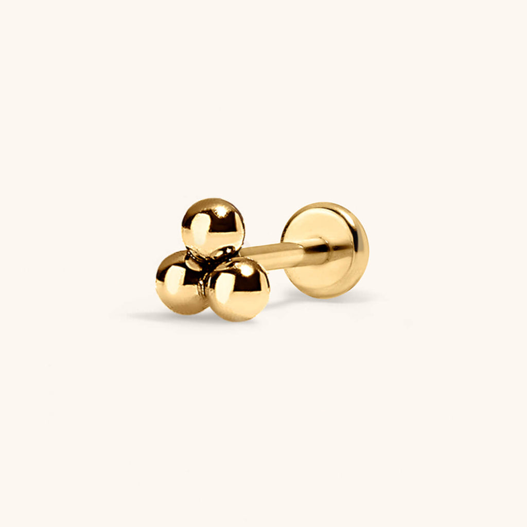 Trinity Push Pin Flat Back Earring