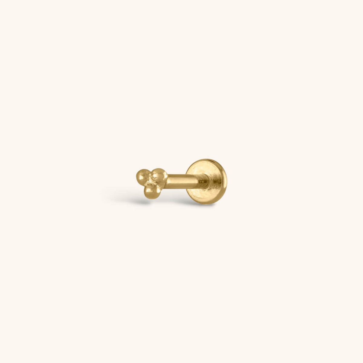 Trinity Threaded Flat Back Earring
