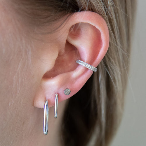 Bolt Push Pin Flat Back Earring