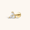 Crystal Trinity Threaded Flat Back Earring