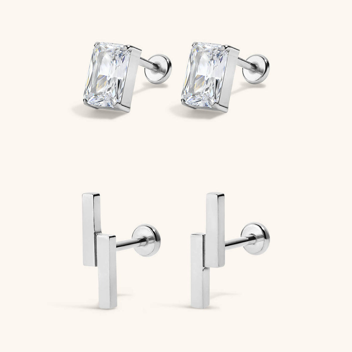 Modernist Nap Earrings Duo