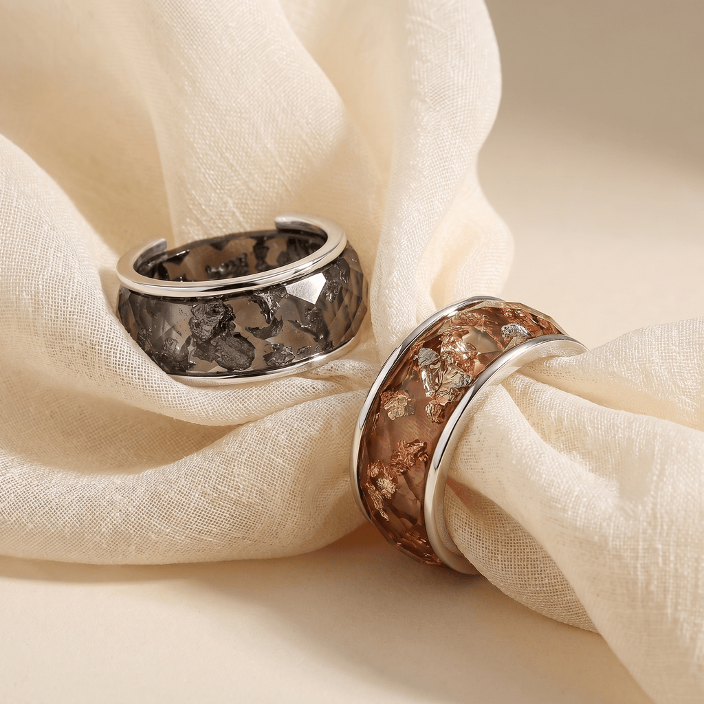 2-in-1 Resin Ring - Golden Amber