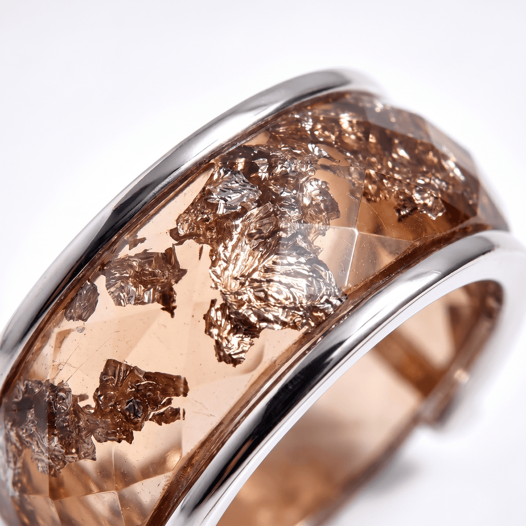 2-in-1 Resin Ring - Golden Amber
