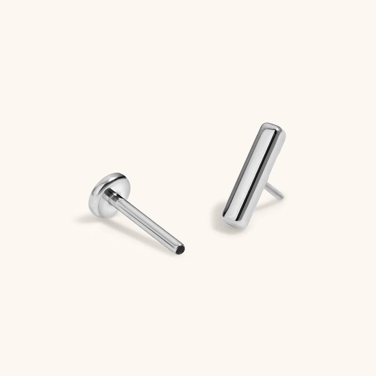 Bar Push Pin Flat Back Earring