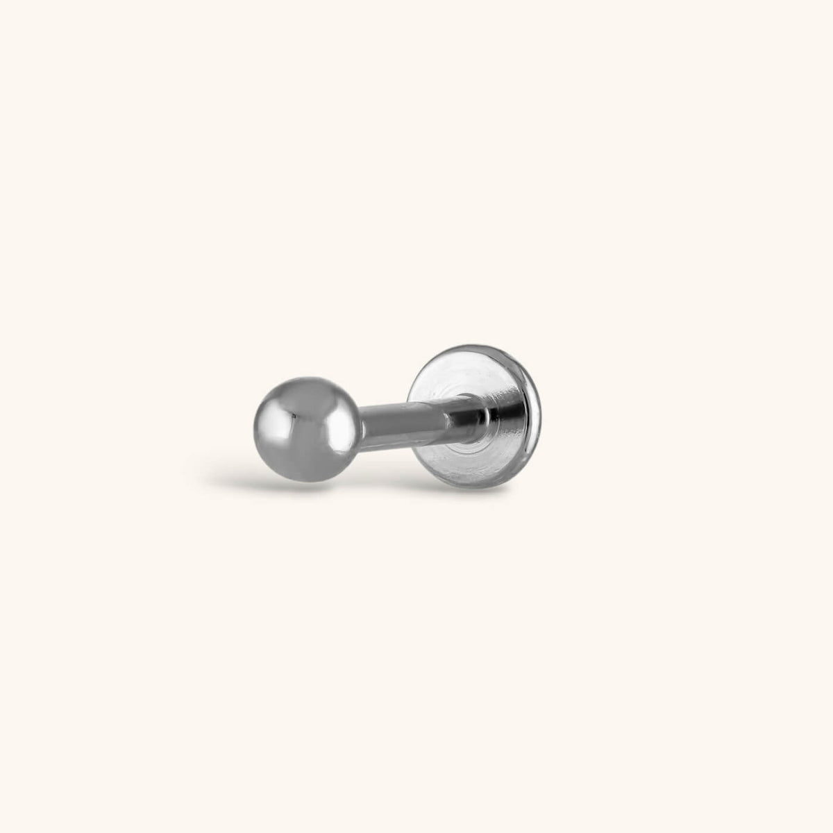 Sphere Threaded Flat Back Earring