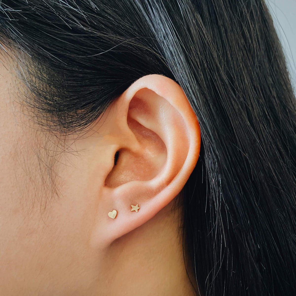 Star Push Pin Flat Back Earring