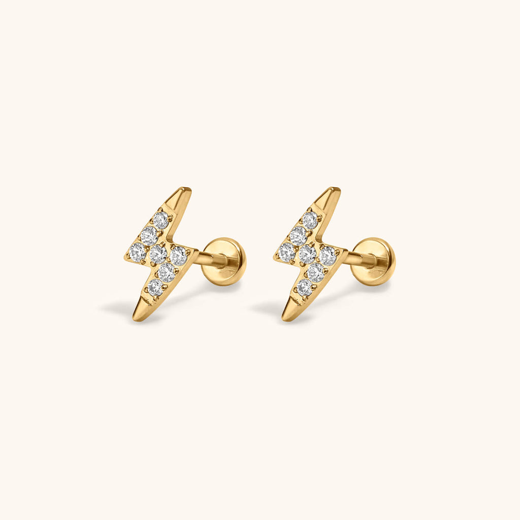 Pave Lightning Nap Earrings